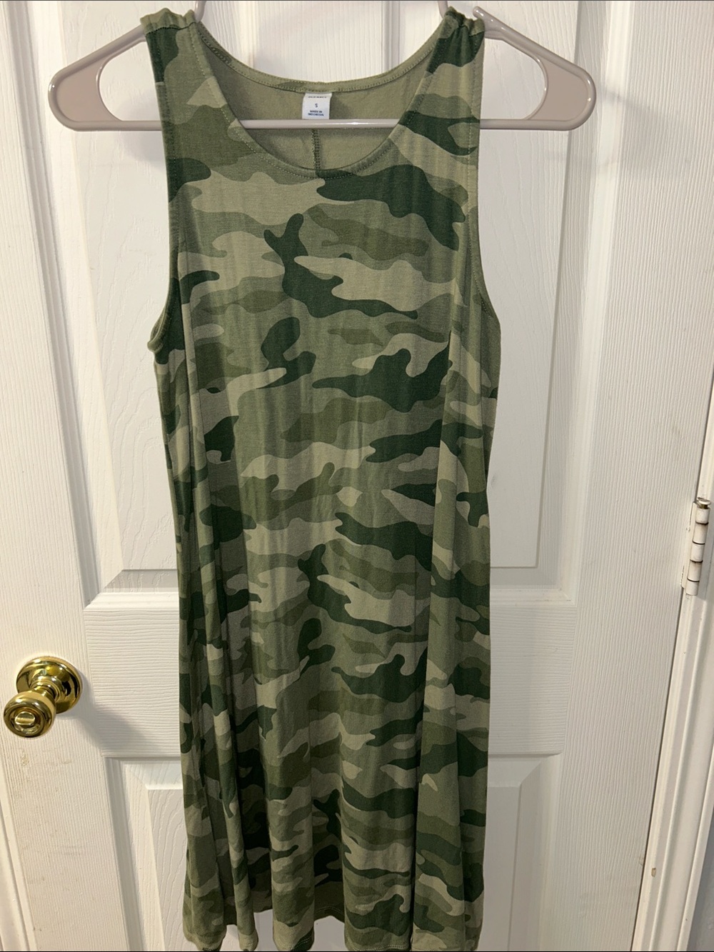 Old Navy Green Camo Tank Dress